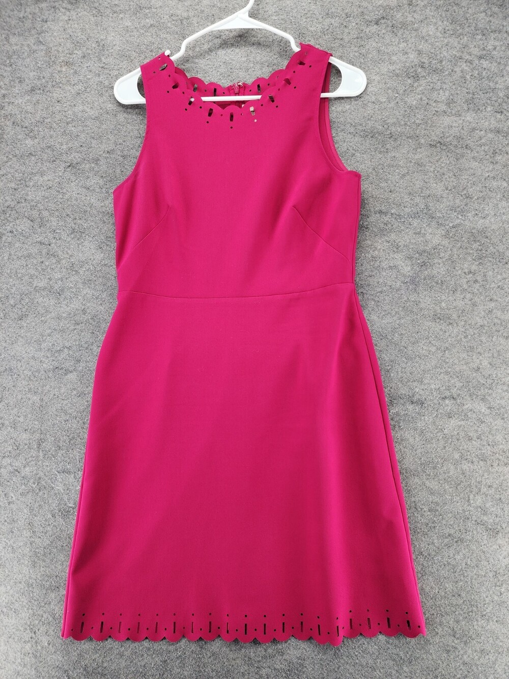 LOFT Outlet Dress Womens 4 Sleeveless Pink Laser Cut